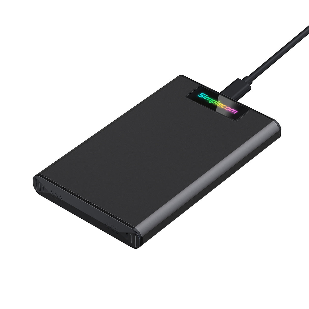 Simplecom SE239 Tool-free 2.5 SATA HDD SSD to USB-C Enclosure with RGB Lights USB 3.2 Gen 2