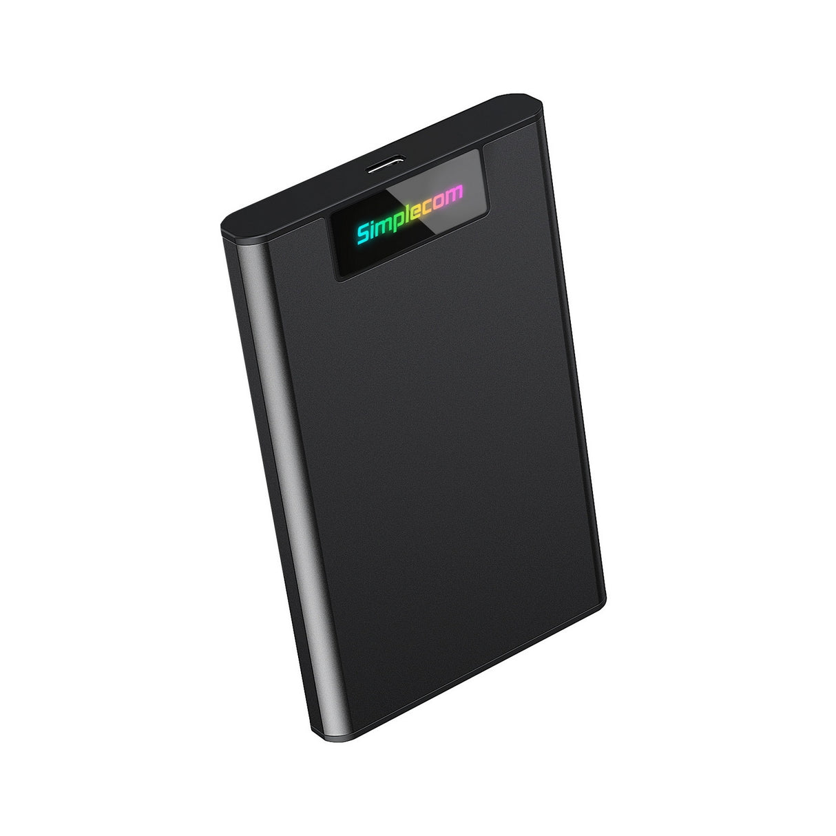 Simplecom SE239 Tool-free 2.5 SATA HDD SSD to USB-C Enclosure with RGB Lights USB 3.2 Gen 2