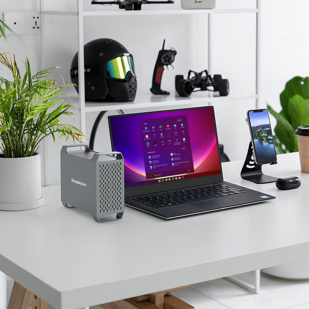 Simplecom SE482 SuperSpeed USB Dual Bay 3.5 SATA Hard Drive RAID Enclosure USB-C RAID 0/1, JBOD