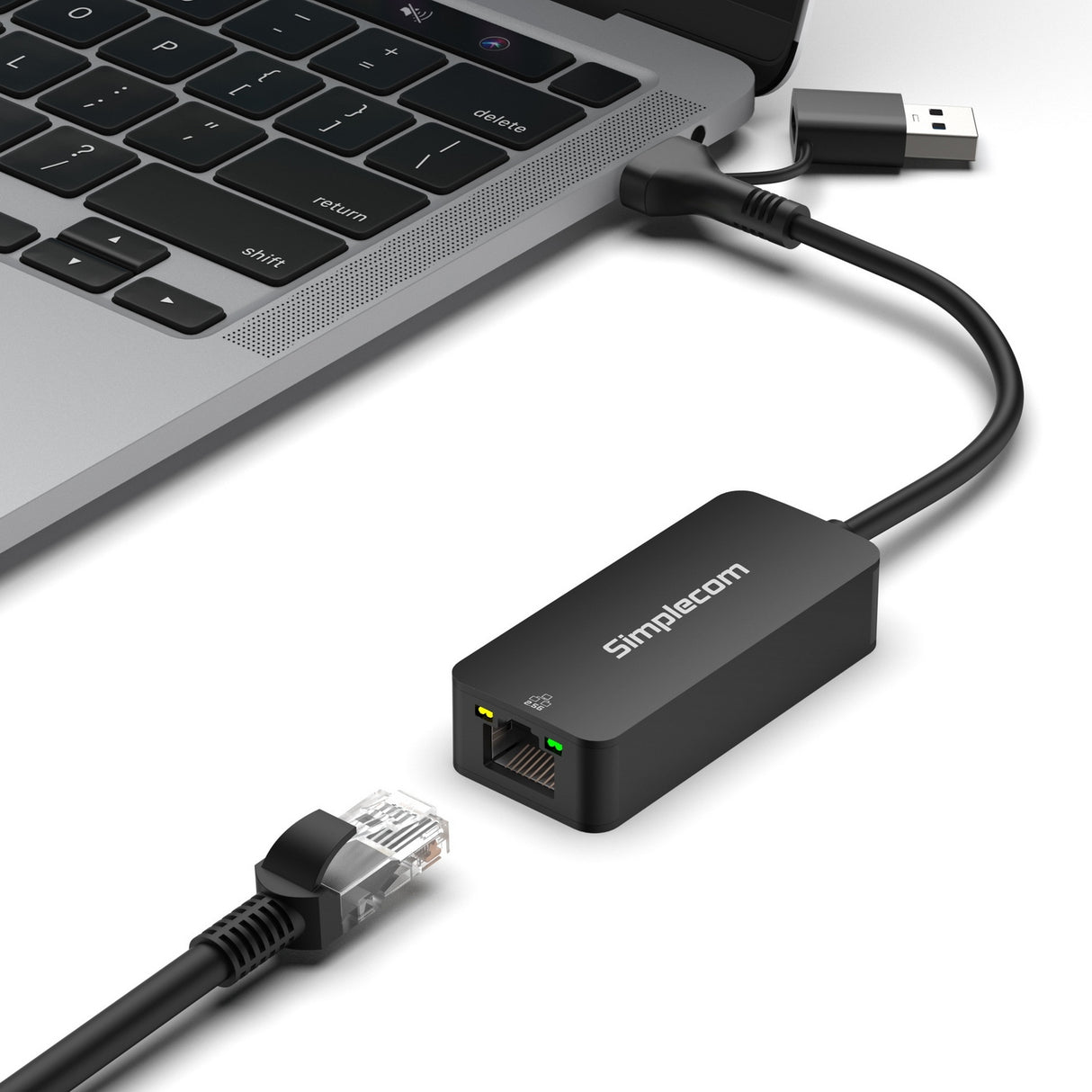 2.5G Ethernet USB-C and USB-A Network Adapter for High-Speed Connectivity