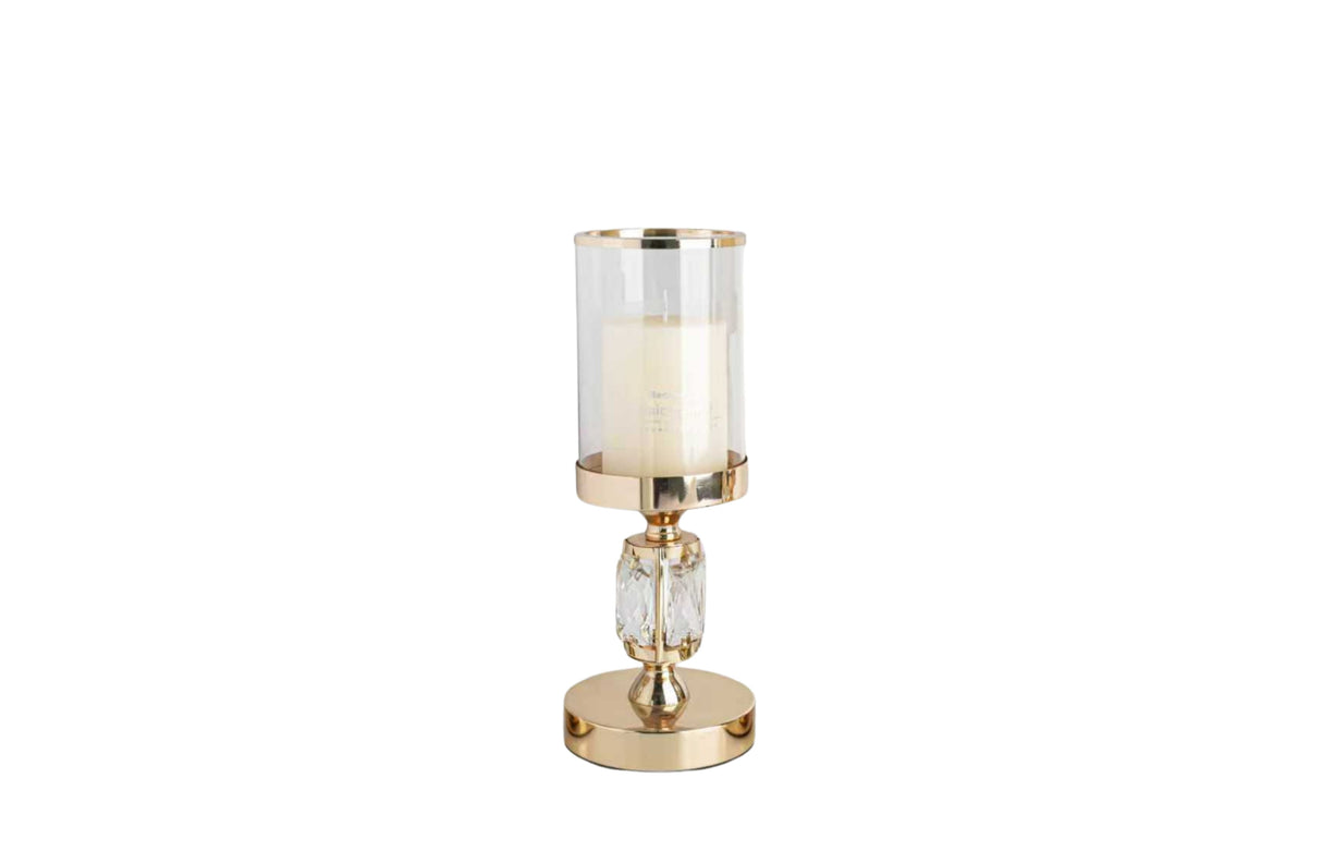Abode Crystal Candle Holder – Gold - Small