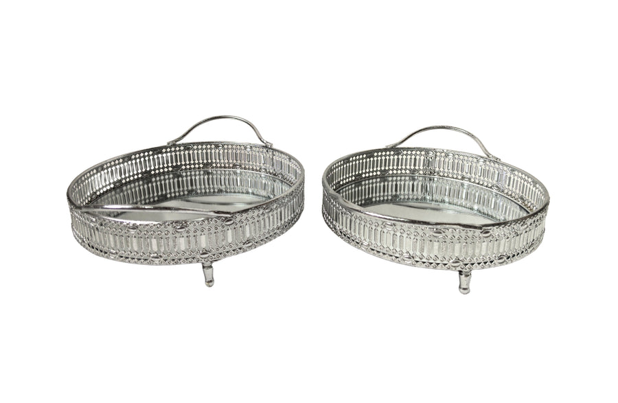 Tessa Round Tray - Large - Silver