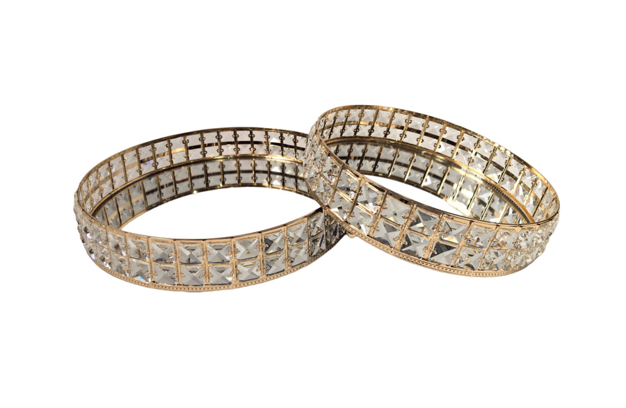 Katie Tray - Round - Set of 2 - Gold