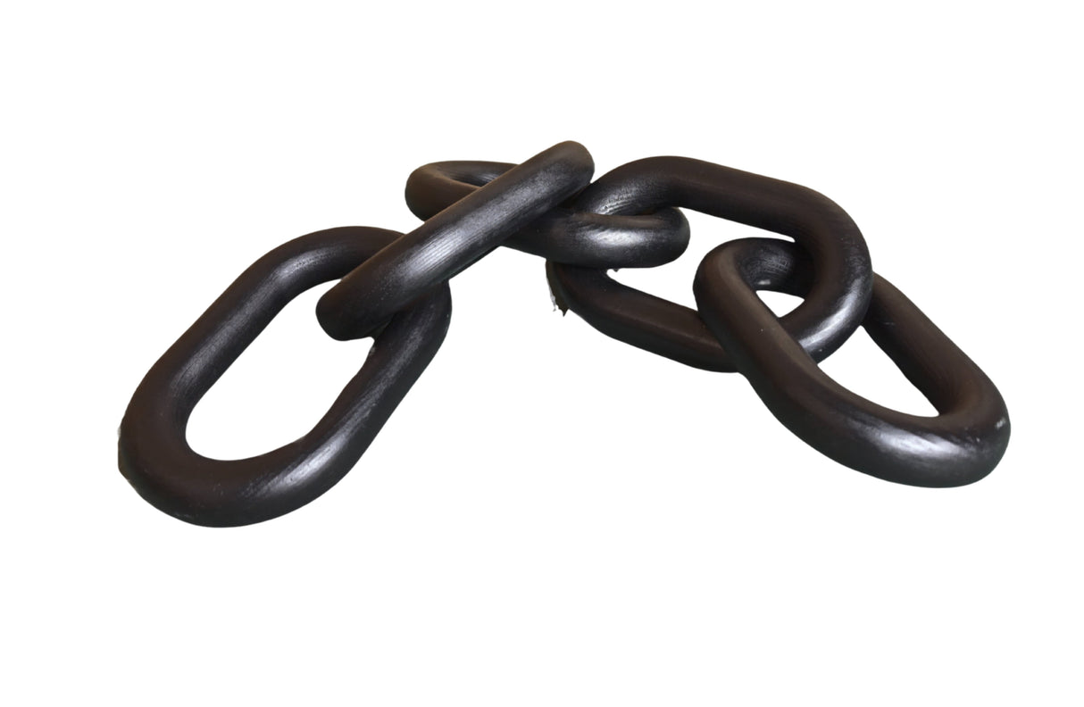 Wooden Chain Link Décor - Black