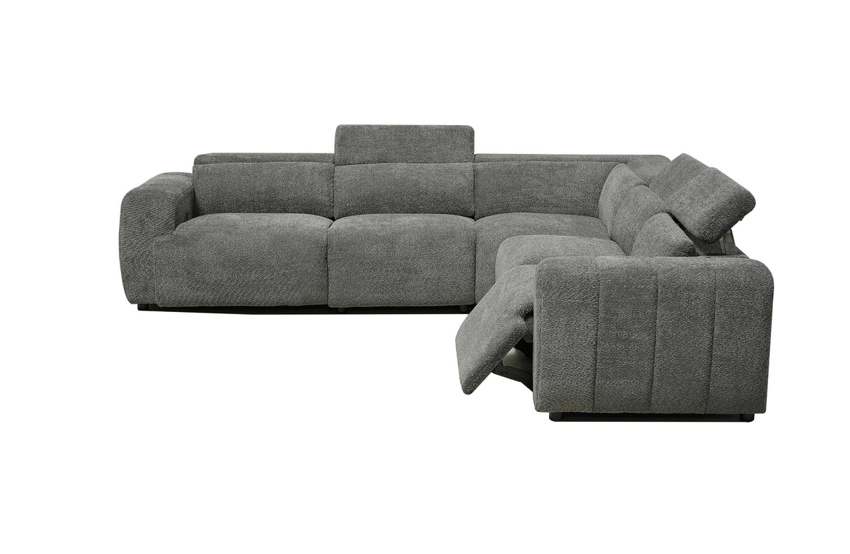 Cleo Boucle Electric Modular Lounge - Light Grey