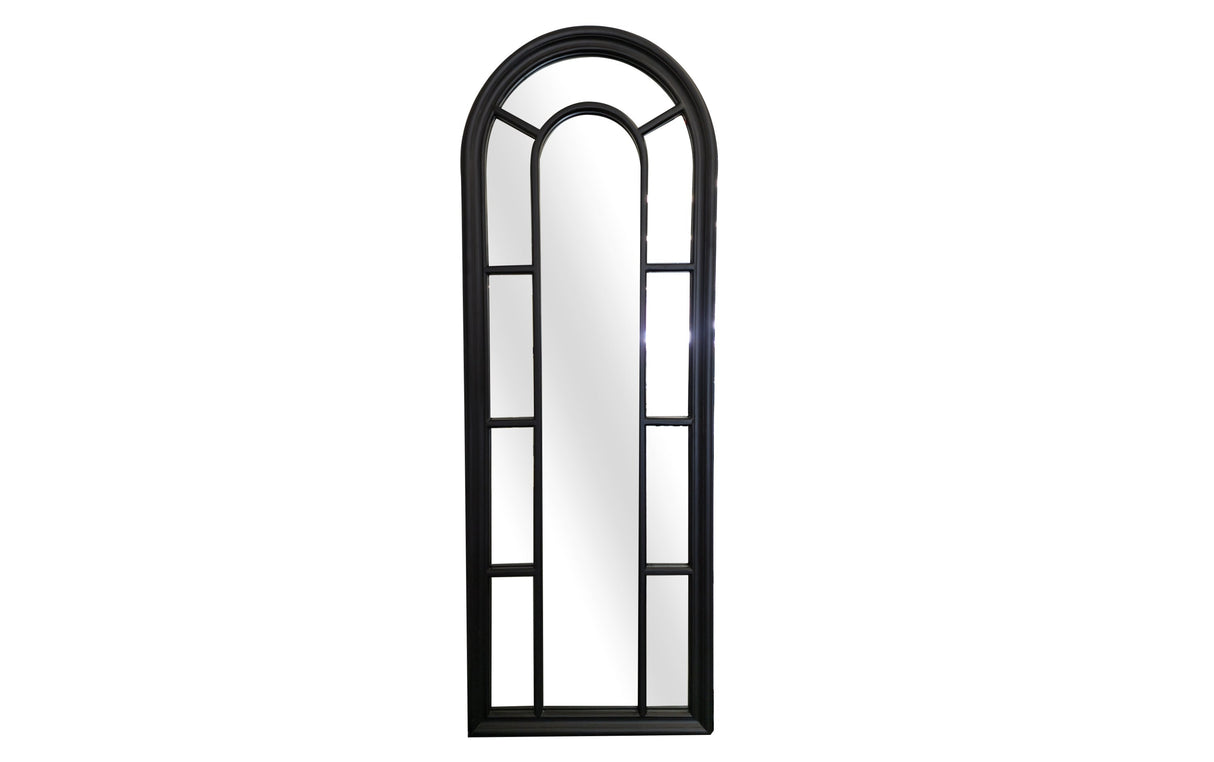 Window Style Mirror - Black Arch 60cm x 180cm