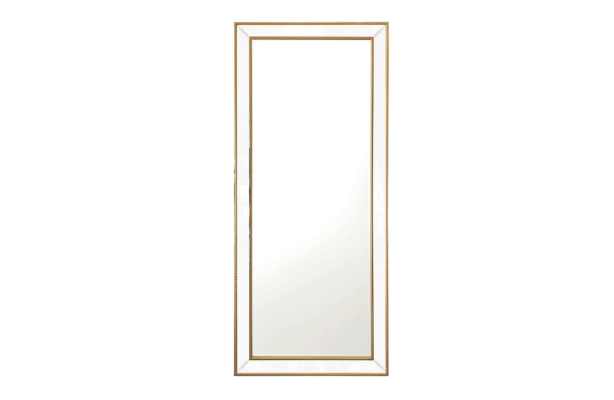 Medium Gold Beaded Framed Mirror - 70cm x 170cm