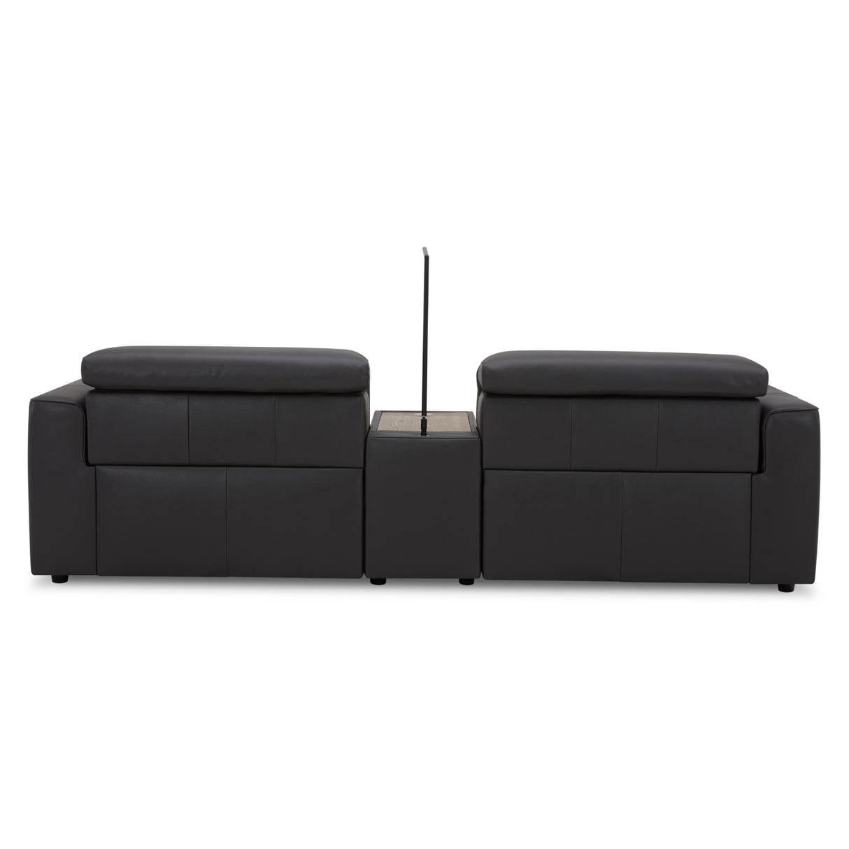 Hallie 2 Seater Genuine Leather Sofa Lounge Electric Powered Recliner Graphite