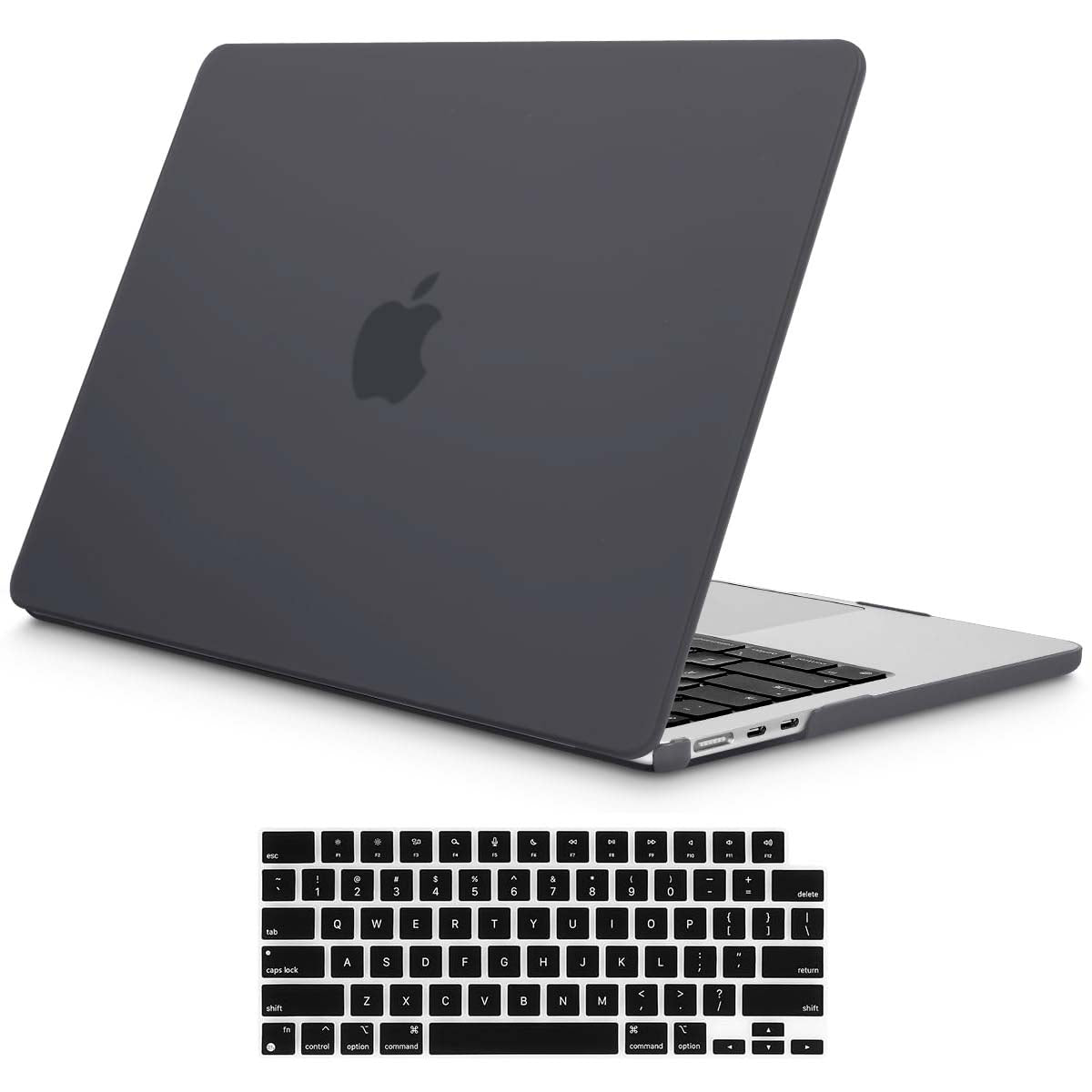 15 inch Air 2023 MacBook Air Matte Case A2941 M2 Chip Hard Shell Case Keyboard Cover Black