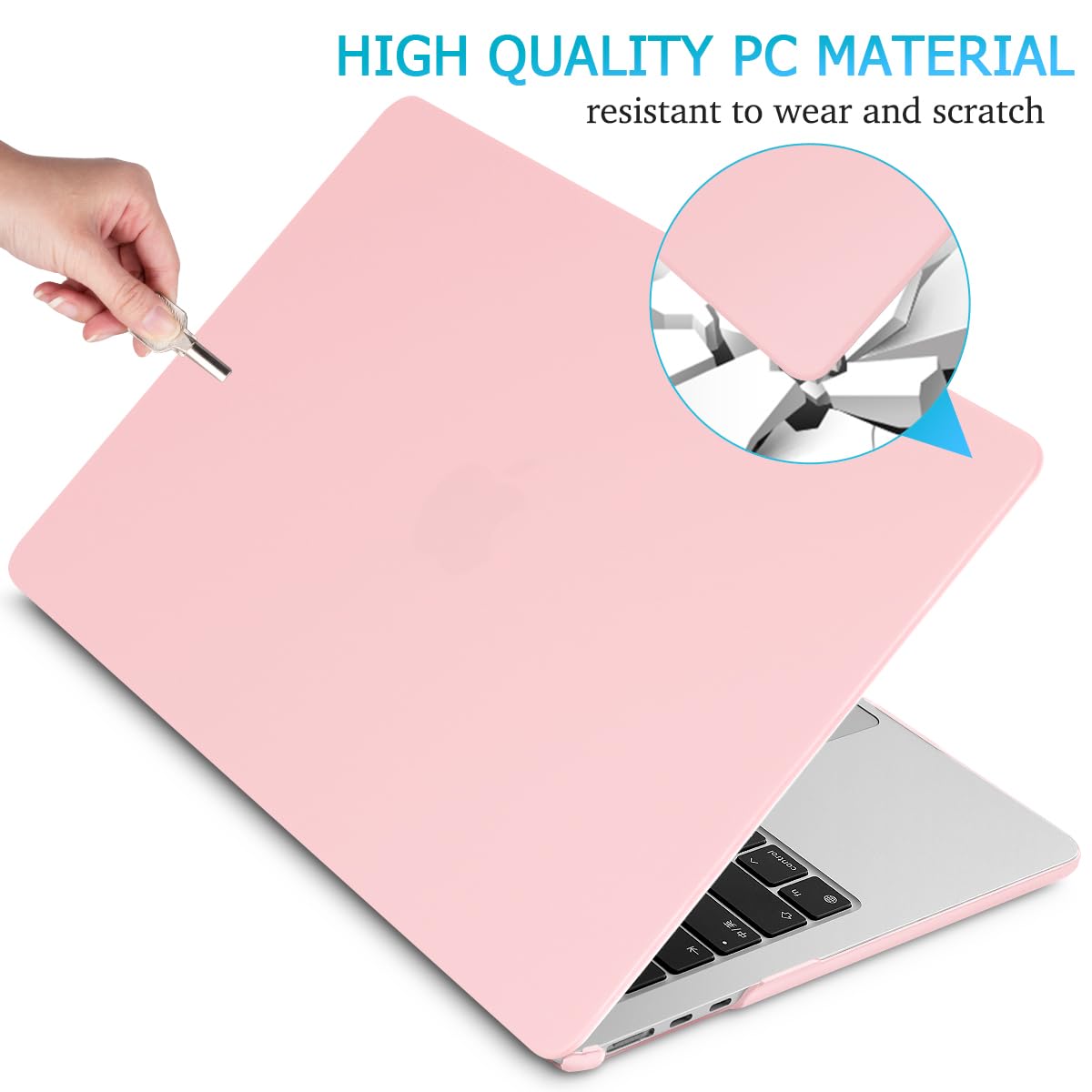 15 inch Air 2023 MacBook Air Matte Case A2941 M2 Chip Hard Shell Case Keyboard Cover Sold Pink