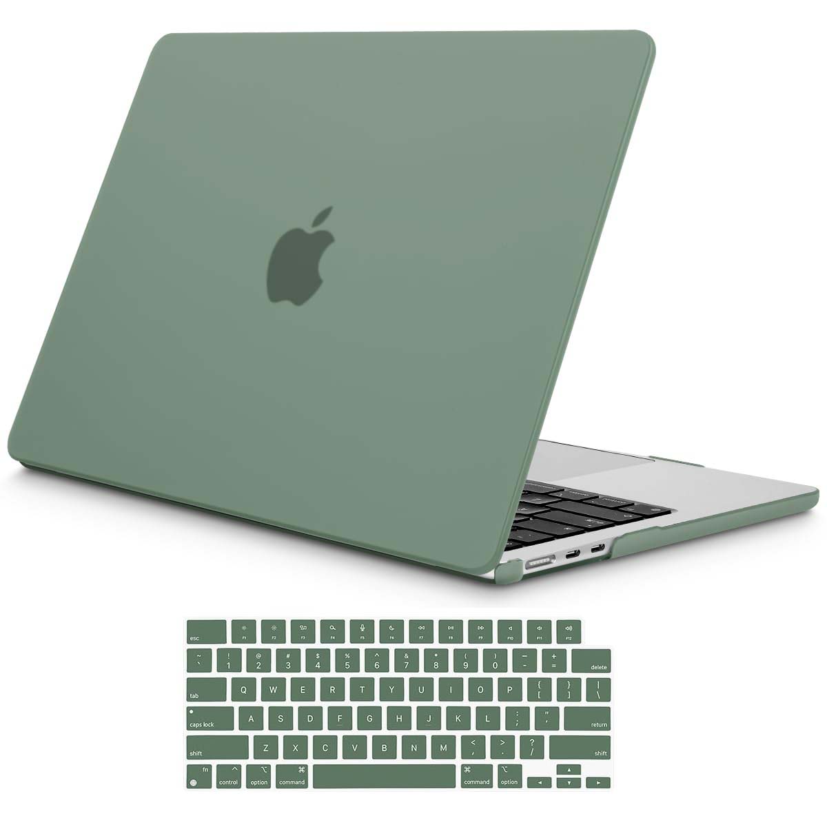 Midnight Green Hard Shell Case for 2023 15 MacBook Air A2941 with M2 Chip & Keyboard Cover