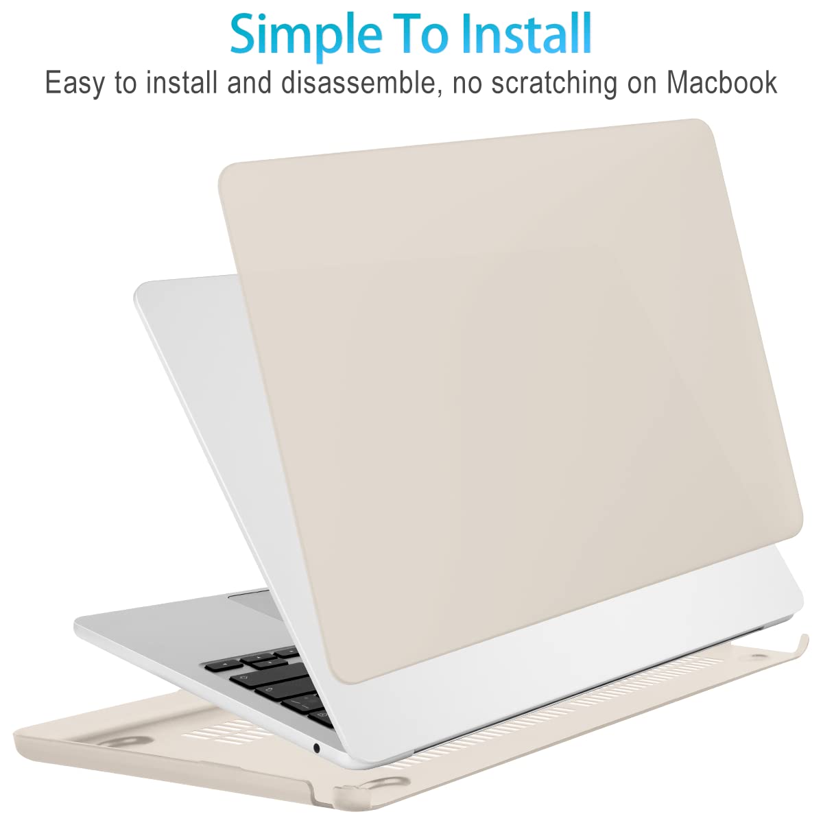 15 inch Air 2023 MacBook Air Matte Case A2941 M2 Chip Hard Shell Case Keyboard Cover Grey