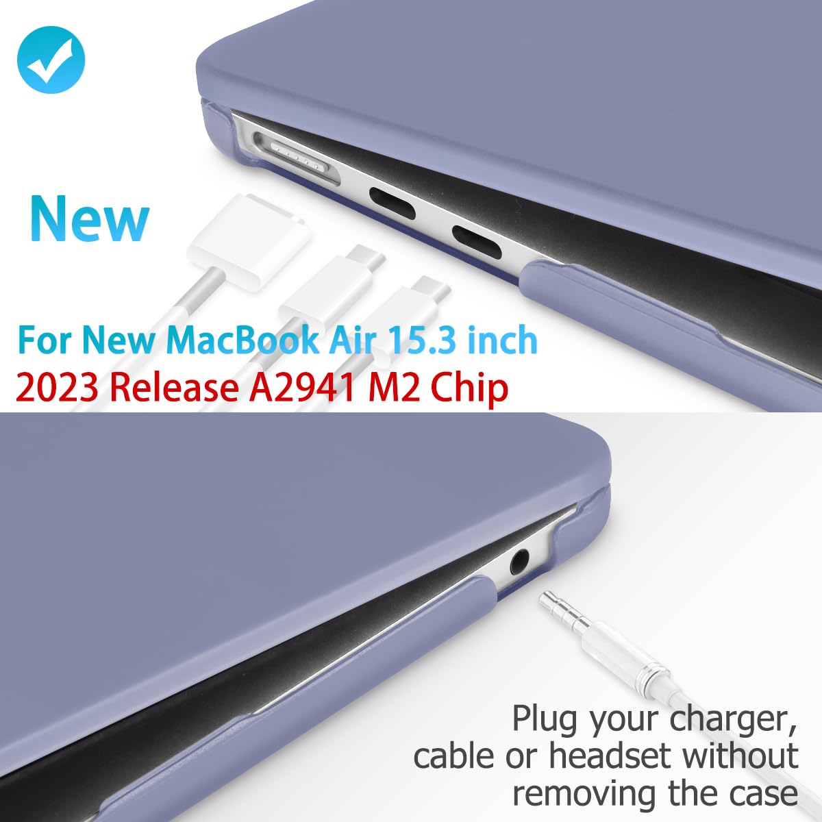 15 inch Air 2023 MacBook Air Matte Case A2941 M2 Chip Hard Shell Case Keyboard Cover