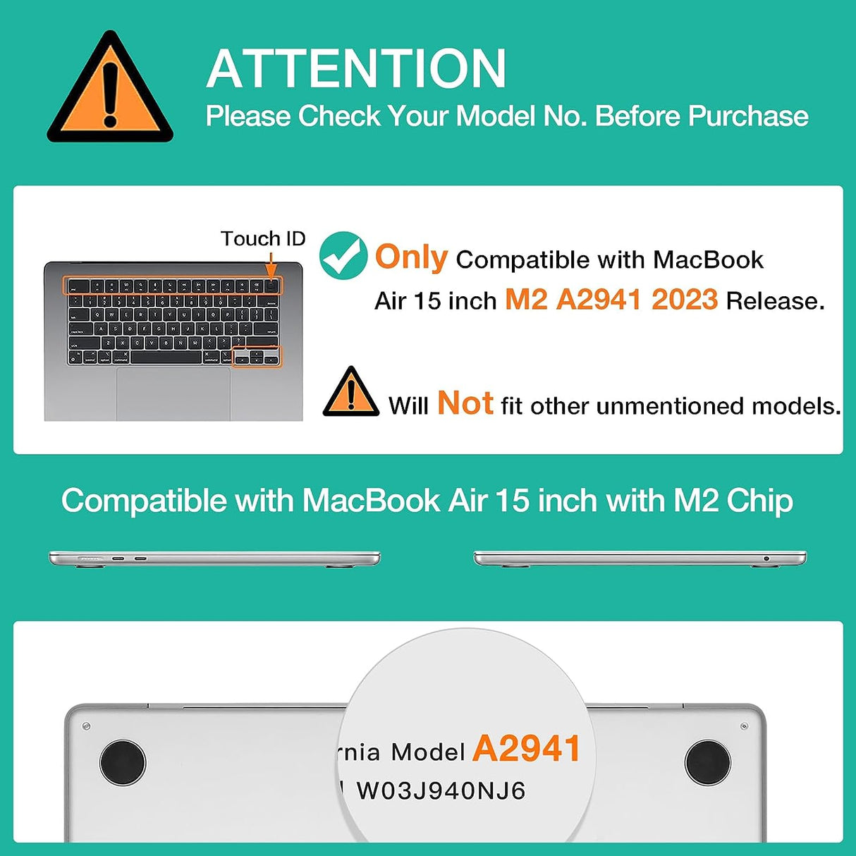 15 inch Air 2023 MacBook Air Matte Case A2941 M2 Chip Hard Shell Case Keyboard Cover Sky Blue