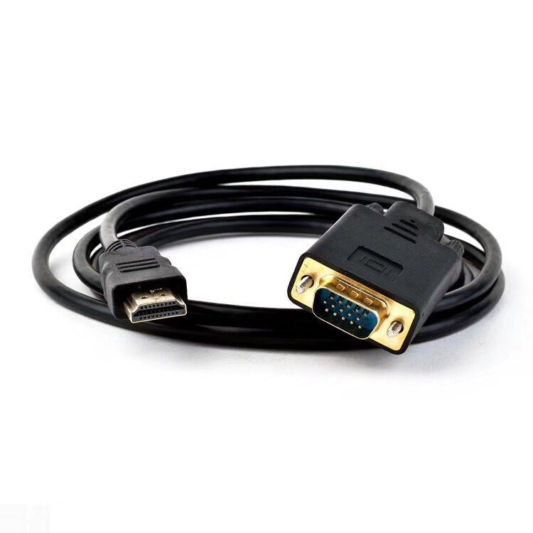 6 Feet HDMI to VGA Converter Cable - Ideal for PCs, Laptops, and Projectors - 1.8M Length