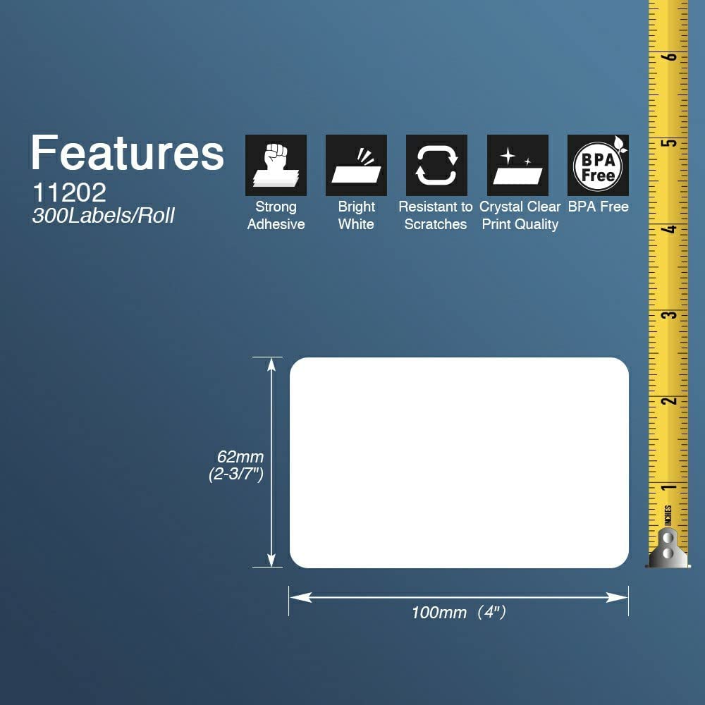 3 Rolls of High-Quality DK-11202 Thermal Labels for Brother QL Series Printers