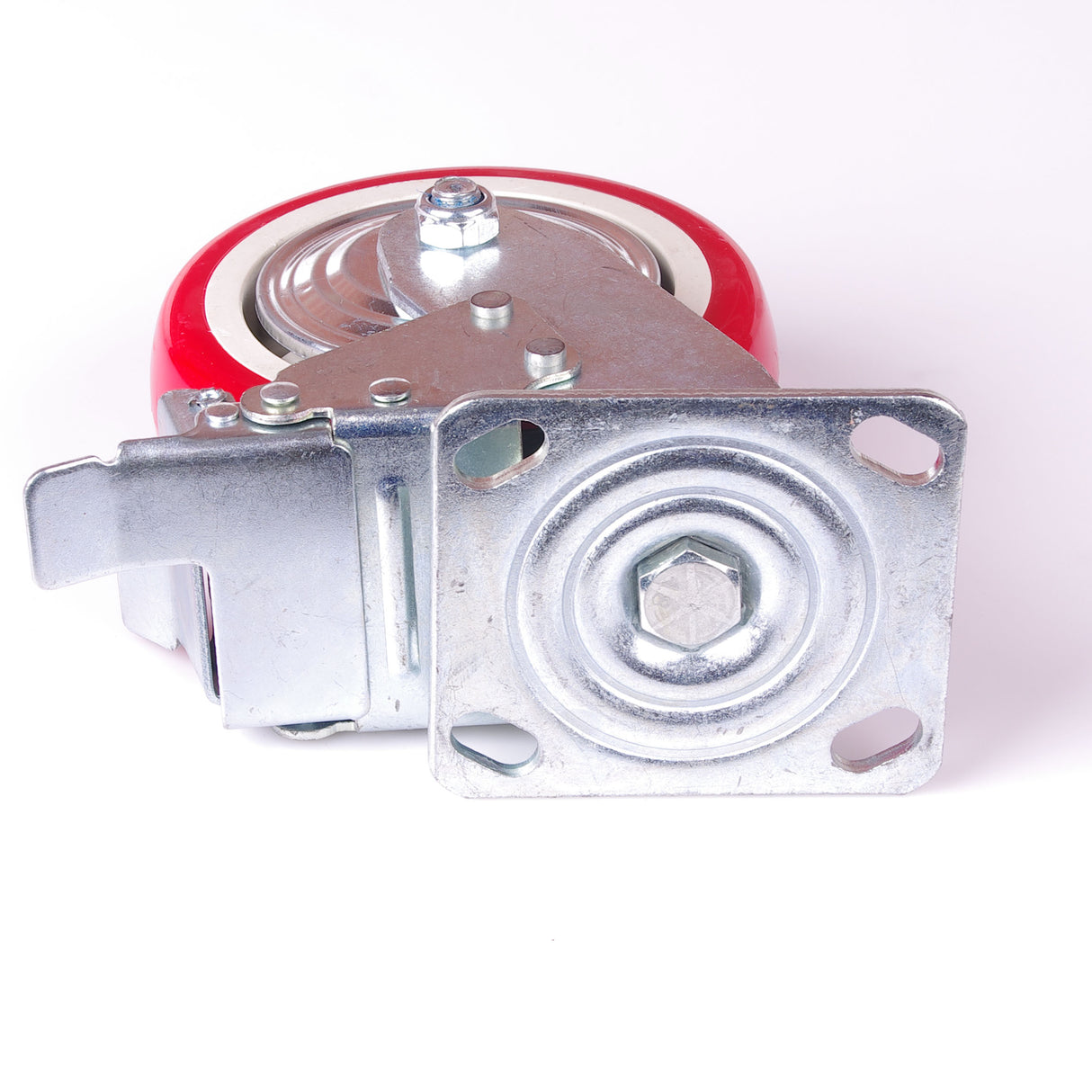 4x 5 inch Industrial Swivel Brake Locking Caster Castor Wheels Casters 2x swivel 2x fixed for Cart Furniture Workbench