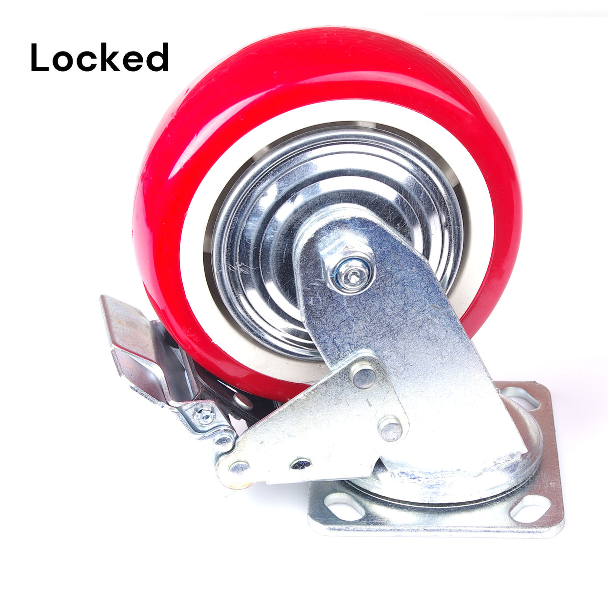 4x 6 inch Industrial Swivel Brake Locking Caster Castor Wheels Casters 2x swivel 2x fixed for Cart Furniture Workbench