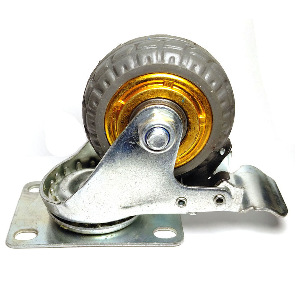 4x 3 Heavy Duty Industrial 2x Swivel Brake + 2x fixed Caster Wheel Wheels Castor 500KG Trolley