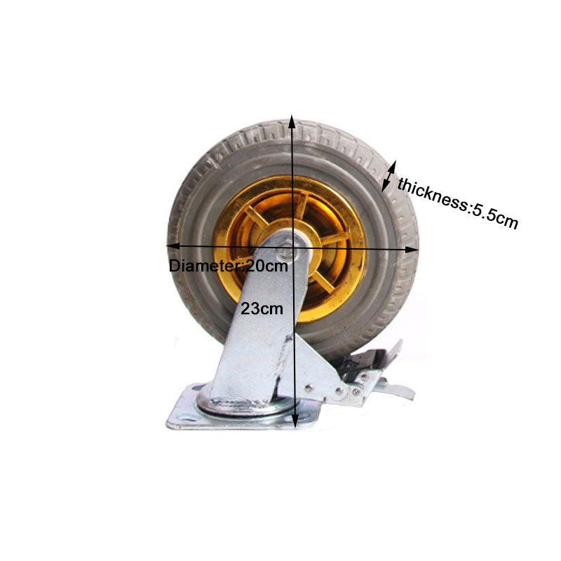 4x 8 Heavy Duty Industrial 2x Swivel Brake + 2x fixed Caster Tyre Tyres Wheel Wheels Castor 1000KG T