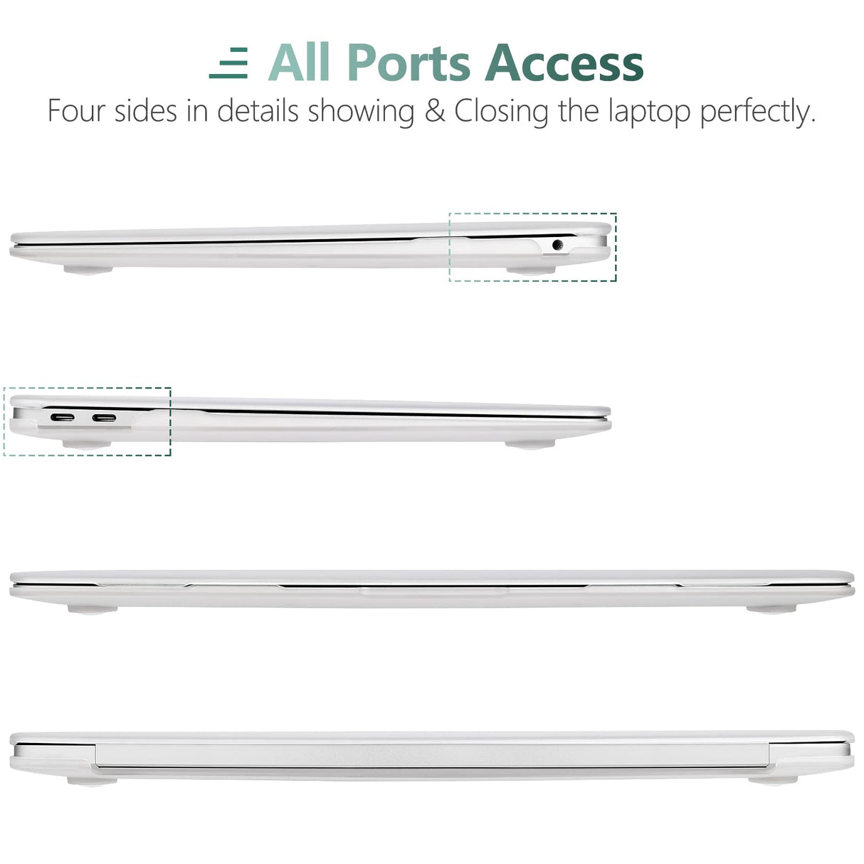 Clear Protective Case with Keyboard Cover for MacBook Air 13 Inch (2018-2022) A1932 A2179 A2337