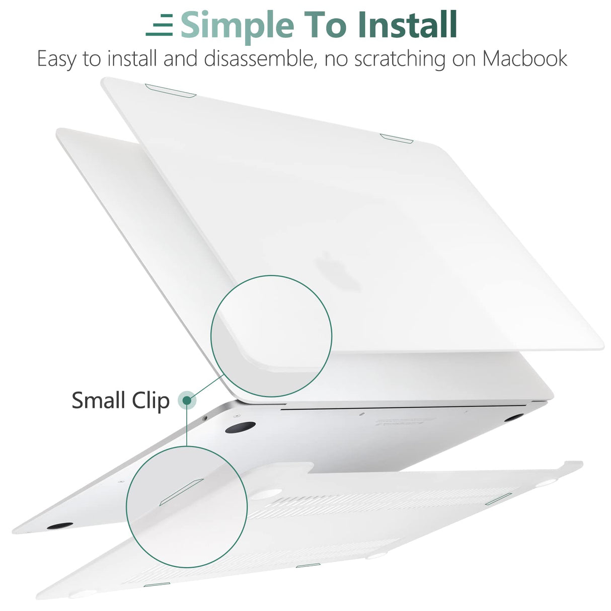 Clear Protective Case with Keyboard Cover for MacBook Air 13 Inch (2018-2022) A1932 A2179 A2337