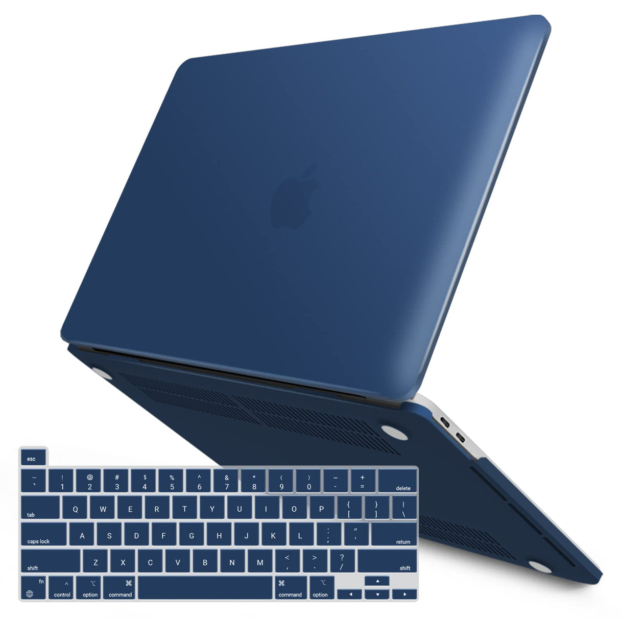 Navy Blue Hard Shell Case for MacBook Pro 13 Inch (2016-2023) with Keyboard Cover - Compatible with M1 M2 Models A2338/A2289/A2251/A2159