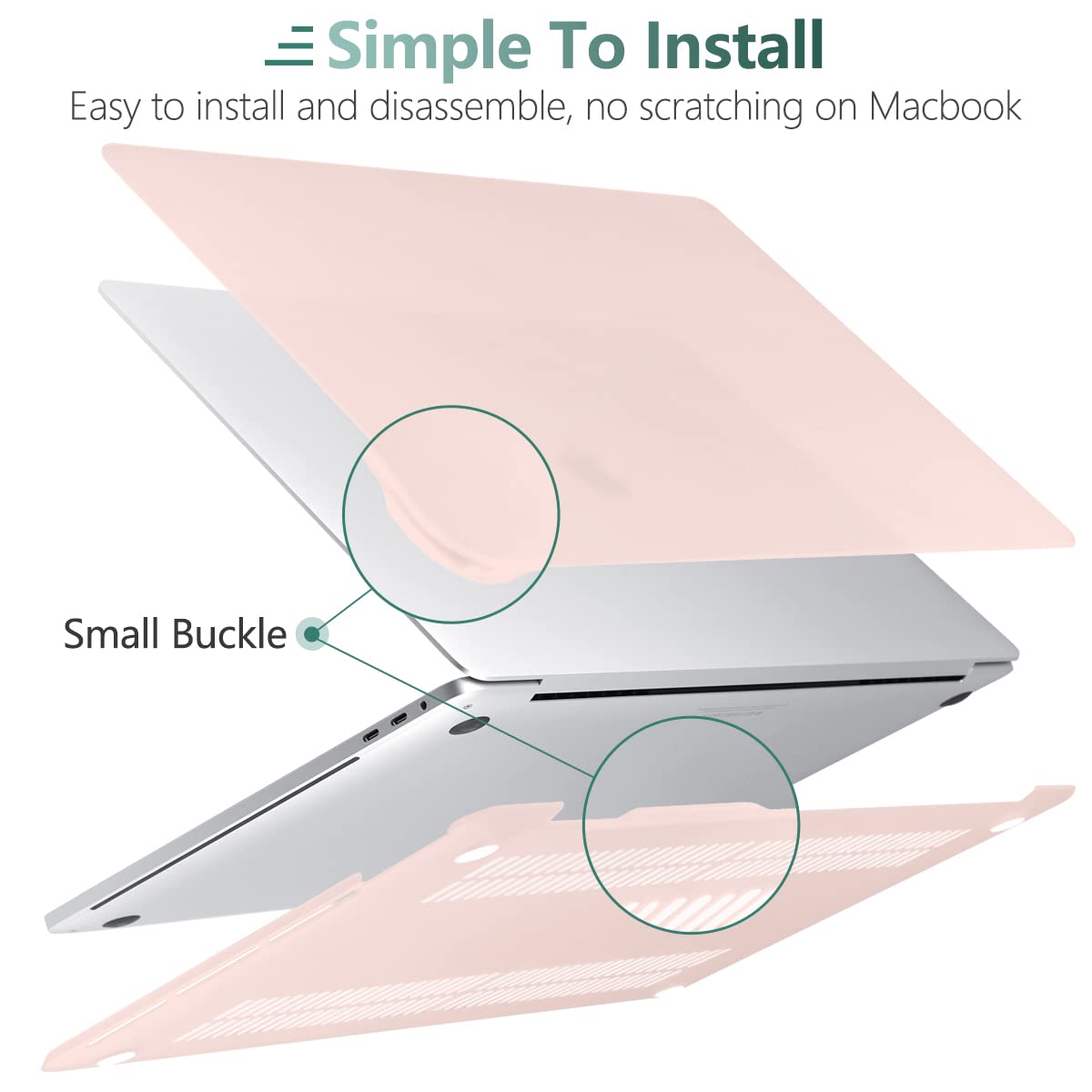 Chic Pink Hard Shell Cover for 2016-2023 MacBook Pro 13 Inch with Keyboard Protector - M1 M2 Compatible (A2338 A2289 A2251 A2159)