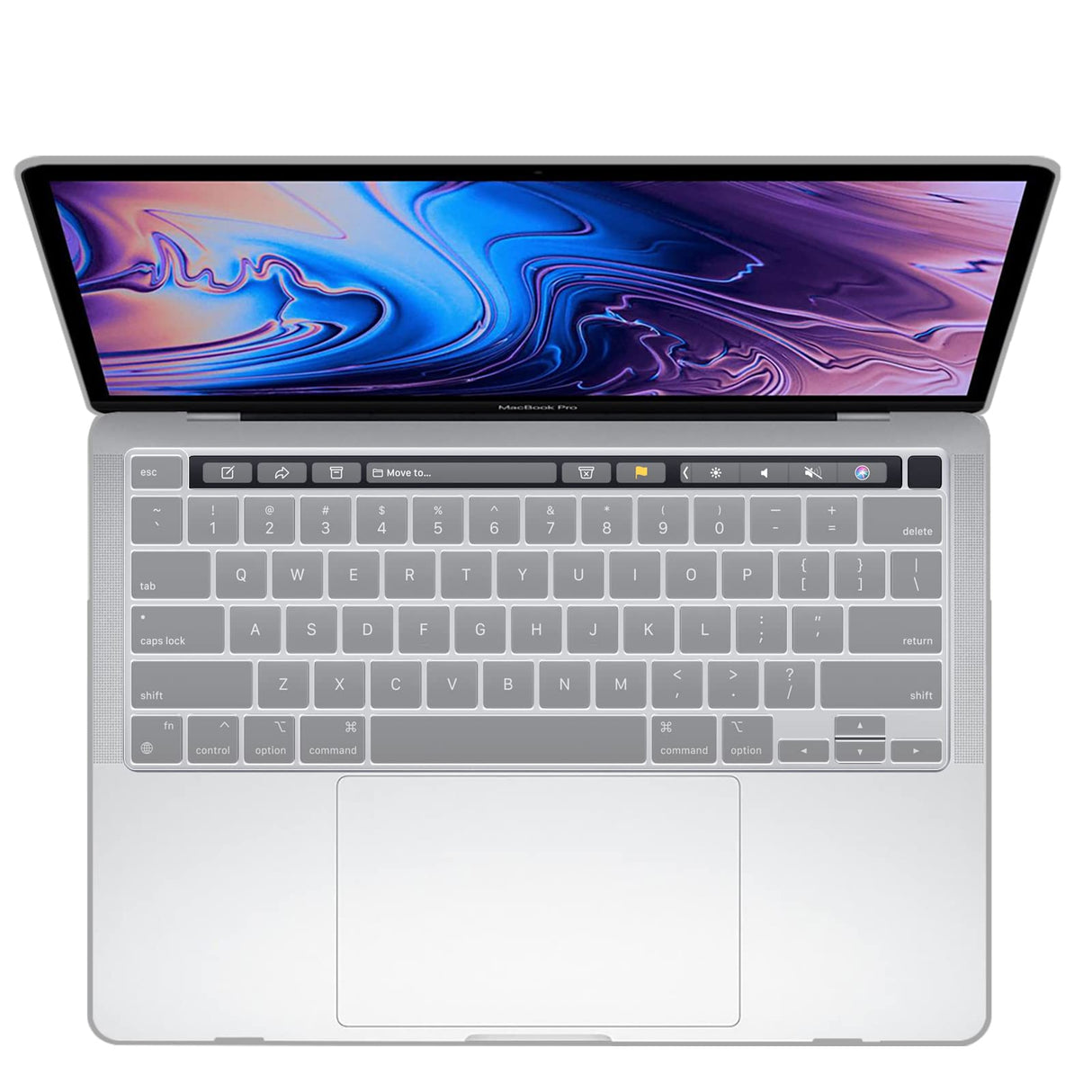 Frosted Hard Shell Case and Keyboard Cover for MacBook Pro 13 Inch (2016-2023) M1 M2 Models - A2338 A2289 A2251 A2159 - White