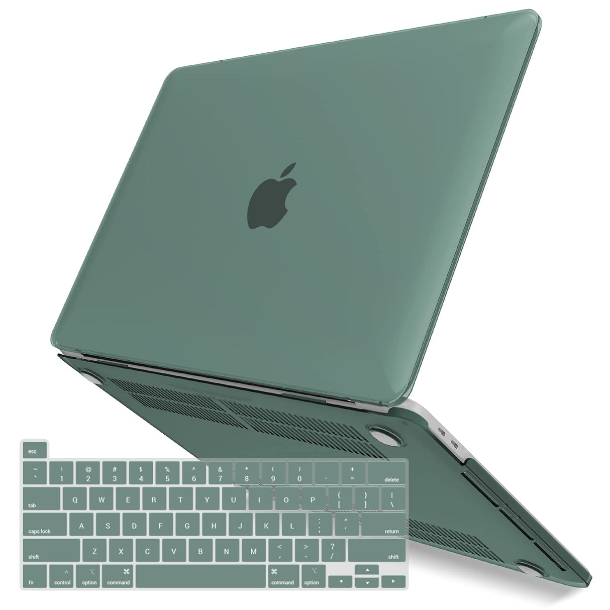 Midnight Green Hardshell MacBook Pro Case with Keyboard Cover for 13 M1 M2 Models (2016-2023) A2338 A2289 A2251 A2159