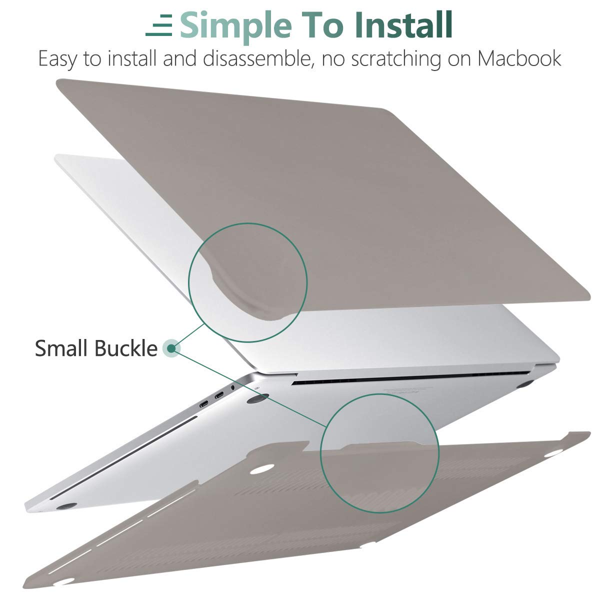 Frosted Hard Shell Cover with Keyboard Skin for 13-Inch MacBook Pro (2016-2023) - Fits M1/M2 Models A2338/A2289/A2251/A2159