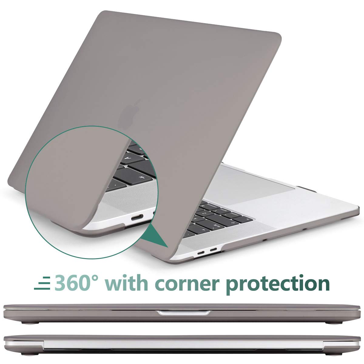 Frosted Hard Shell Cover with Keyboard Skin for 13-Inch MacBook Pro (2016-2023) - Fits M1/M2 Models A2338/A2289/A2251/A2159