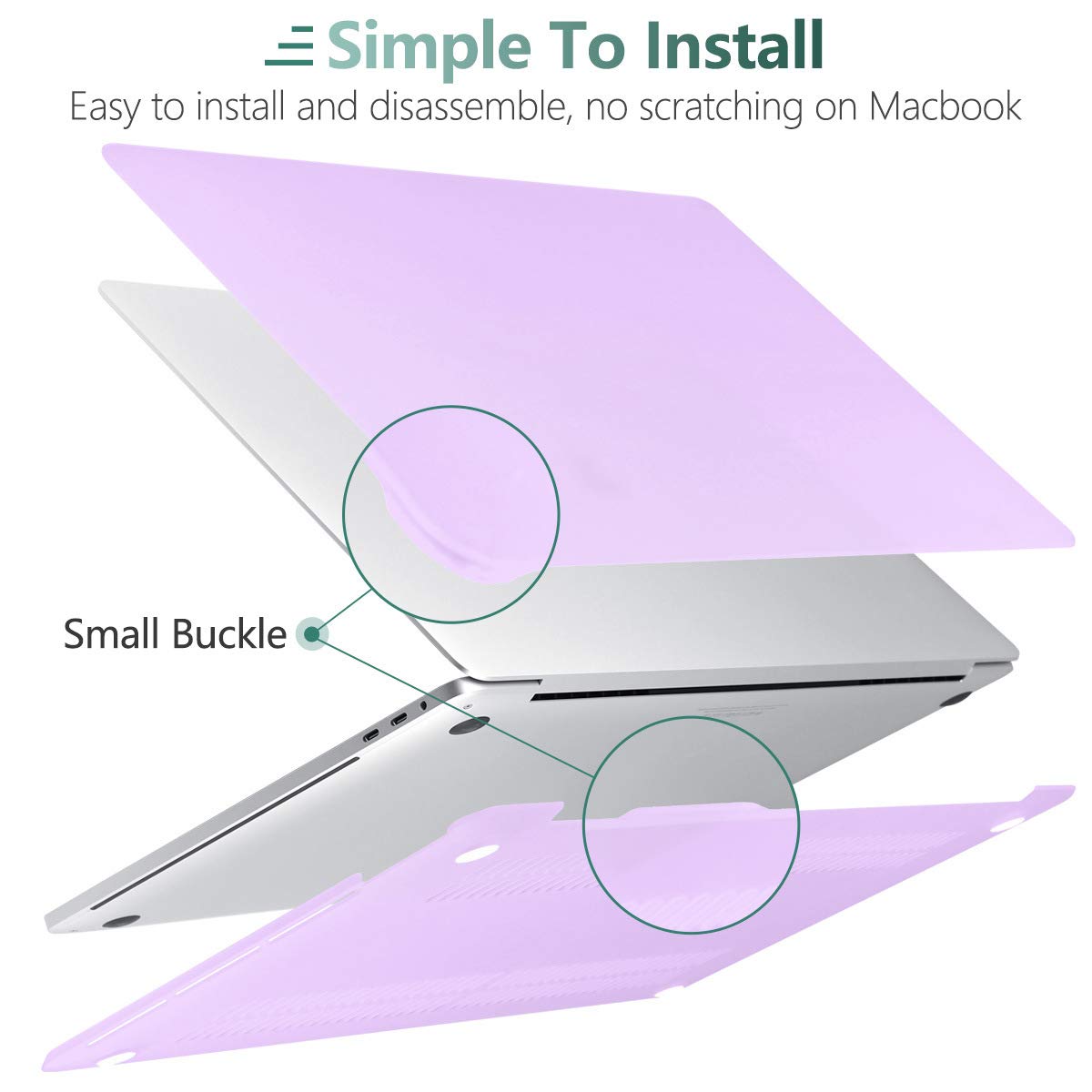 Vibrant Purple Hard Shell Case for MacBook Pro 13 Inch (2016-2023) with Keyboard Cover - Fits M1 & M2 Models