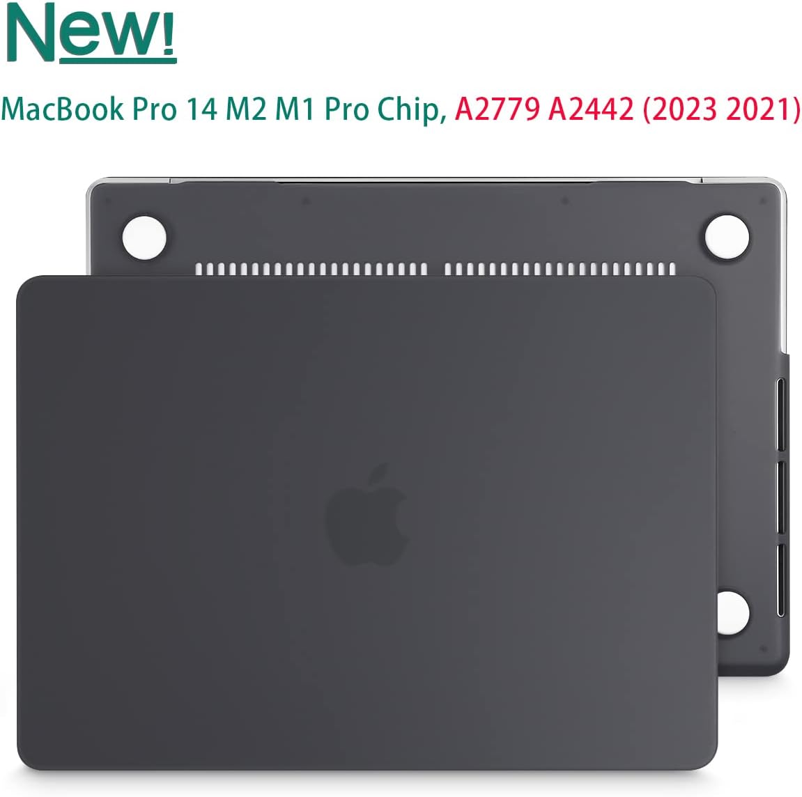 MacBook Pro 14 M2/M1 Hardshell Case with Keyboard Cover - Black (2023/2022/2021 Model A2779 & A2442)