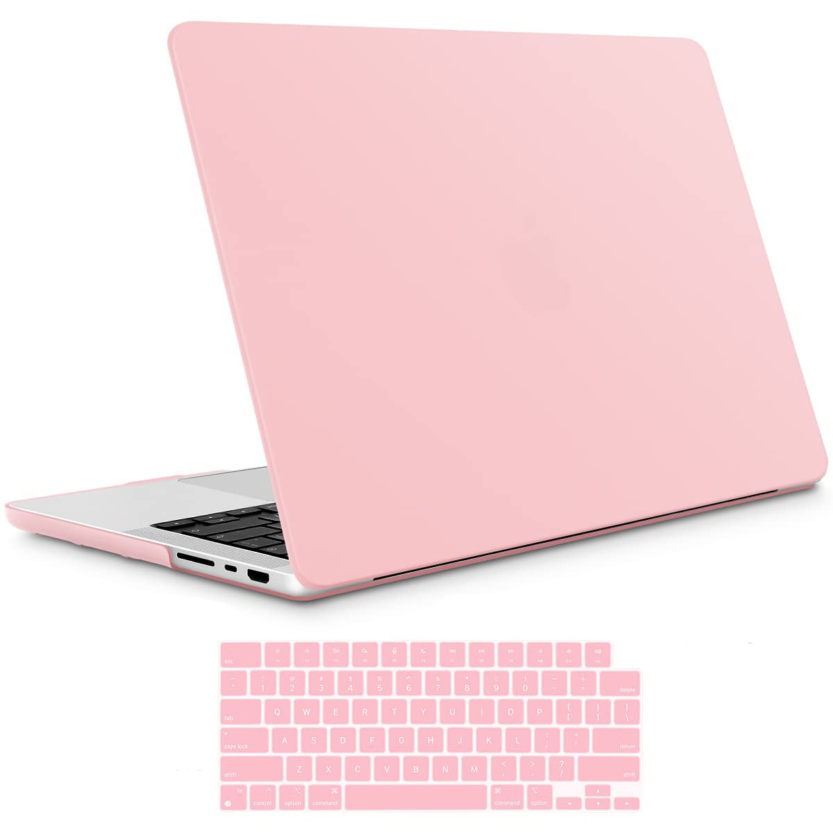 Stylish Pink Hardshell Case with Keyboard Cover for 14 MacBook Pro M2 A2779 & M1 A2442 (2021-2023)
