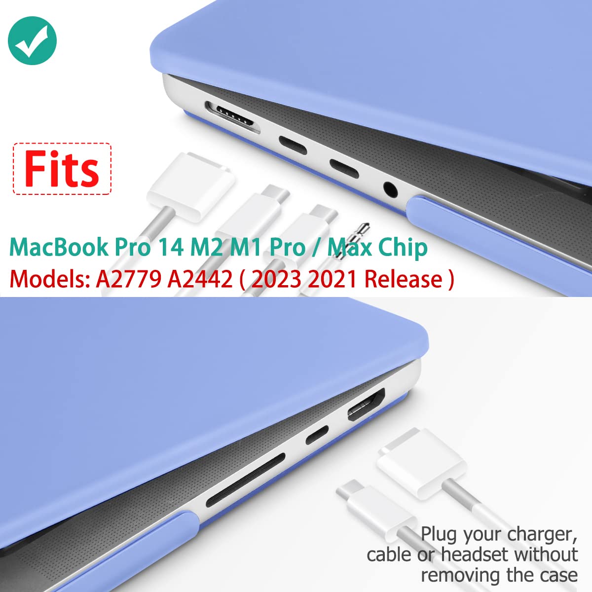 Suitable for MacBook Pro 14 Max Inch Case 2023 2022 2021 M2 A2779 M1 A2442 Hardshell Case Keyboard Cover