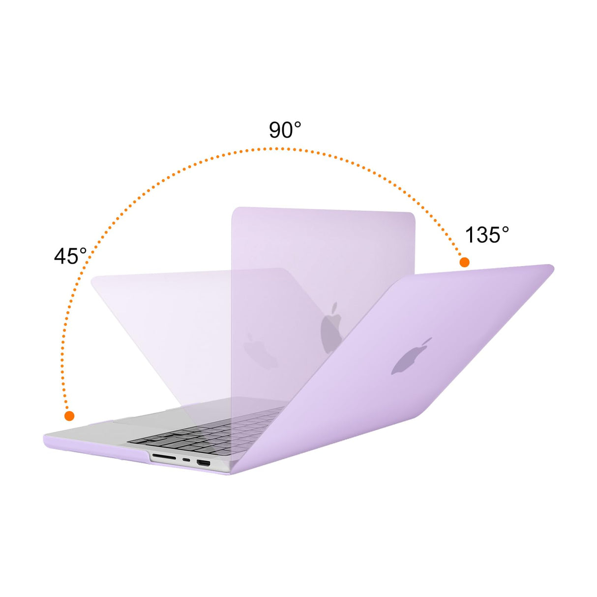 Suitable for MacBook Pro 14 Max Inch Case 2023 2022 2021 M2 A2779 M1 A2442 Hardshell Case Keyboard Cover Purple