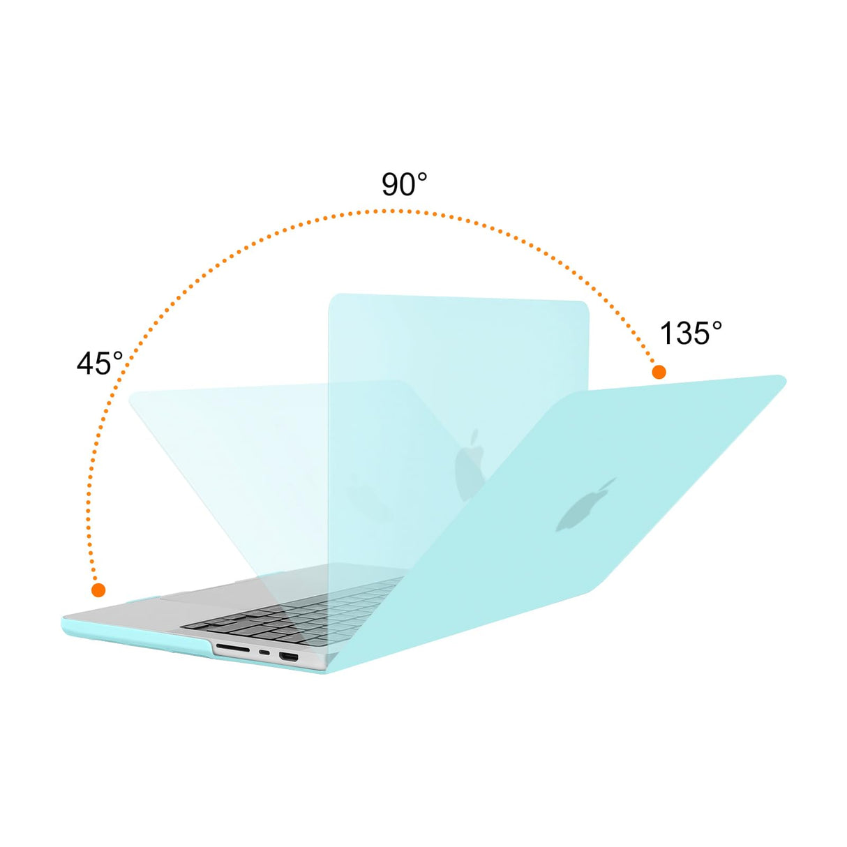 Suitable for MacBook Pro 14 Max Inch Case 2023 2022 2021 M2 A2779 M1 A2442 Hardshell Case Keyboard Cover Turquoise