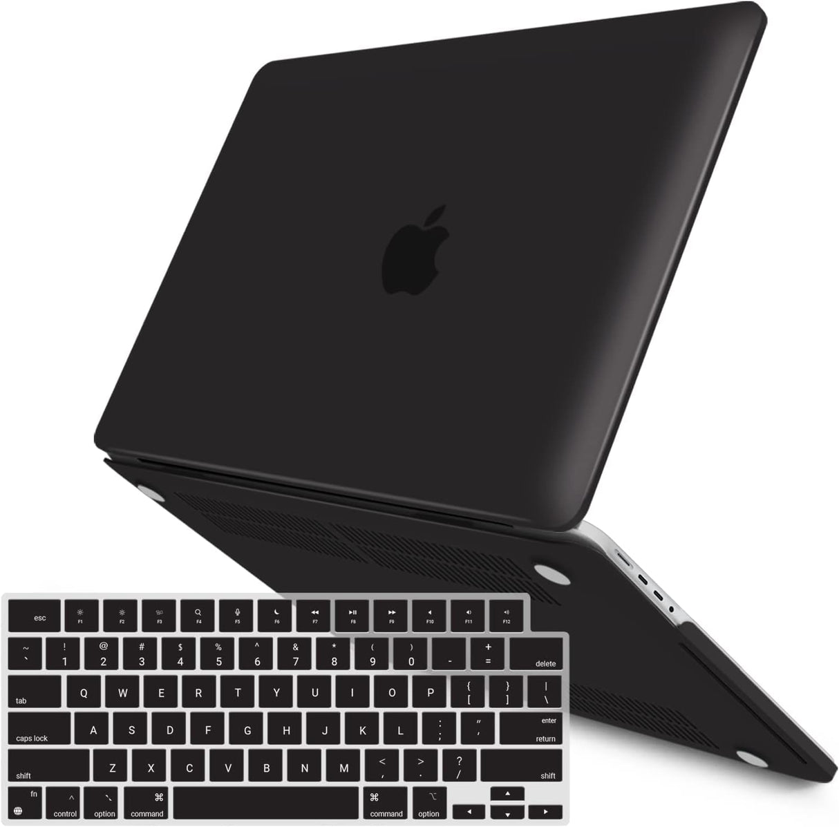 Suitable for MacBook Pro 16 inch Case 2023 2022 2021 M2 A2780 A2485 M1 Pro/Max Hard Shell Case Keyboard Cover Black
