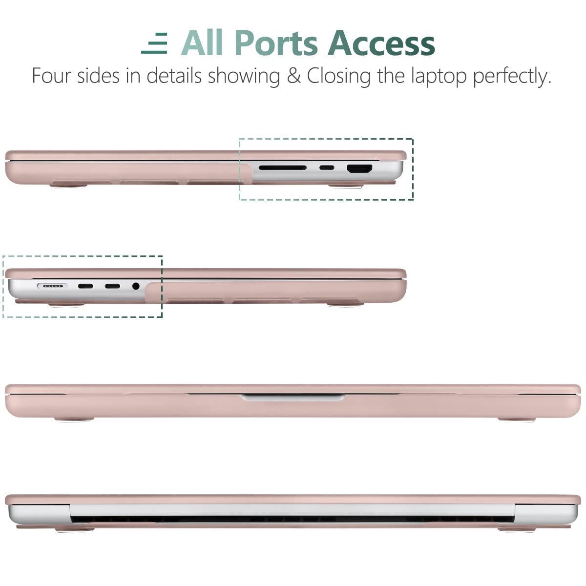 Suitable for MacBook Pro 16 inch Case 2023 2022 2021 M2 A2780 A2485 M1 Pro/Max Hard Shell Case Keyboard Cover Sold Pink