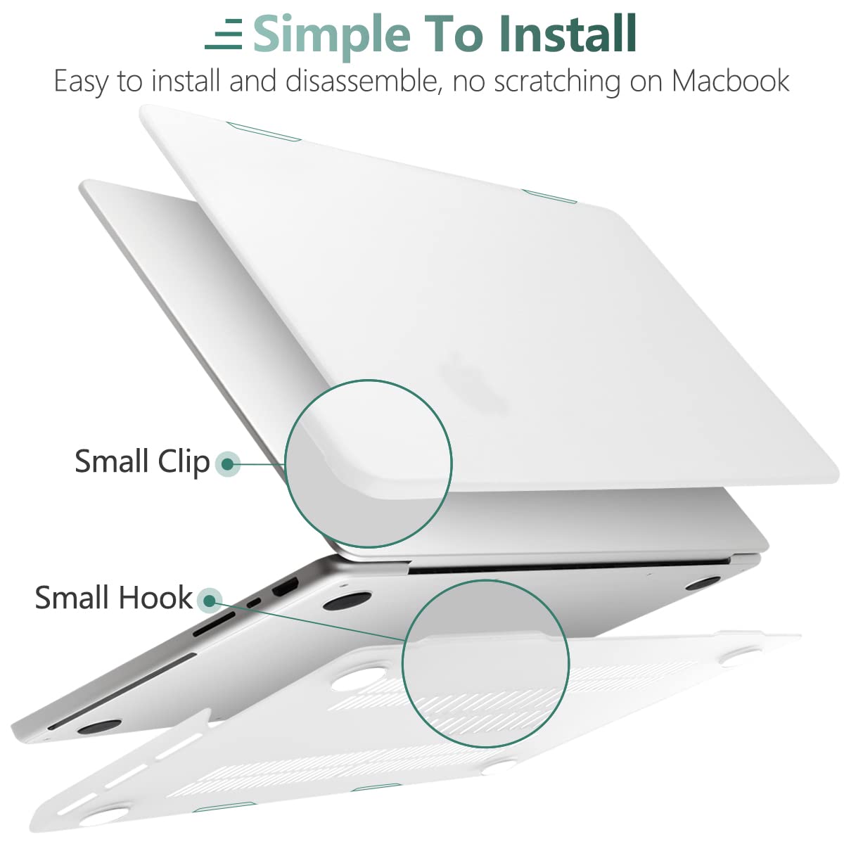 Suitable for MacBook Pro 16 inch Case 2023 2022 2021 M2 A2780 A2485 M1 Pro/Max Hard Shell Case Keyboard Cover White