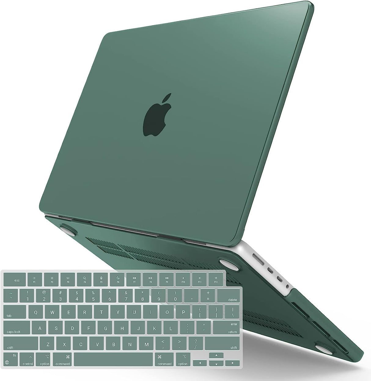 Midnight Green Hard Shell Case and Keyboard Cover for MacBook Pro 16 (2023, 2022, 2021) M2 A2780 A2485 M1 Pro/Max