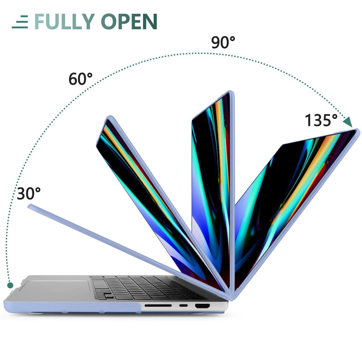 Suitable for MacBook Pro 16 inch Case 2023 2022 2021 M2 A2780 A2485 M1 Pro/Max Hard Shell Case Keyboard Cover