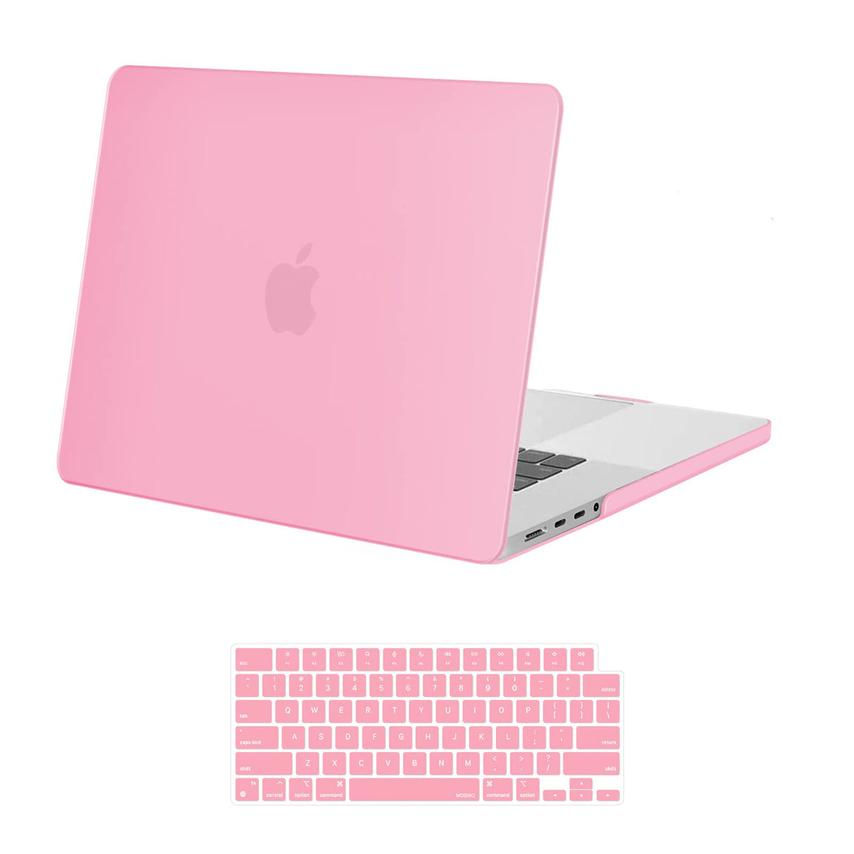 Stylish Pink Hard Shell Case with Keyboard Cover for MacBook Pro 16 (2021-2023) M2/M1 Pro/Max - Model A2780/A2485 Compatible