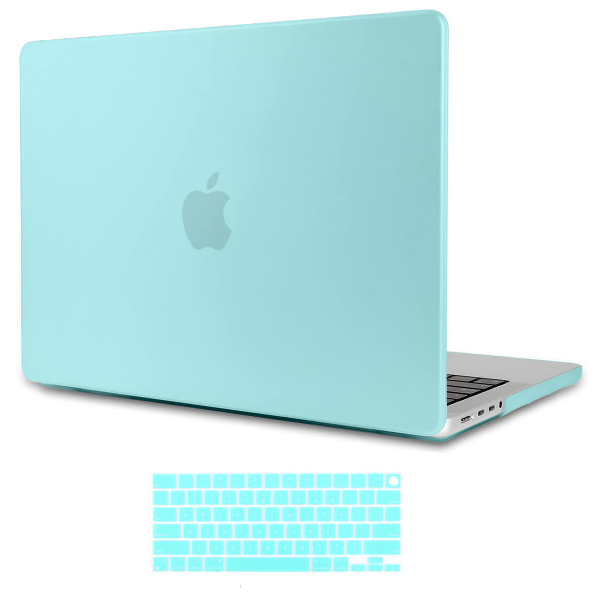 Turquoise Hard Shell Case with Keyboard Cover for MacBook Pro 16 (2023/2022/2021, M2/M1 Pro/Max) - Model A2780 & A2485 Compatible