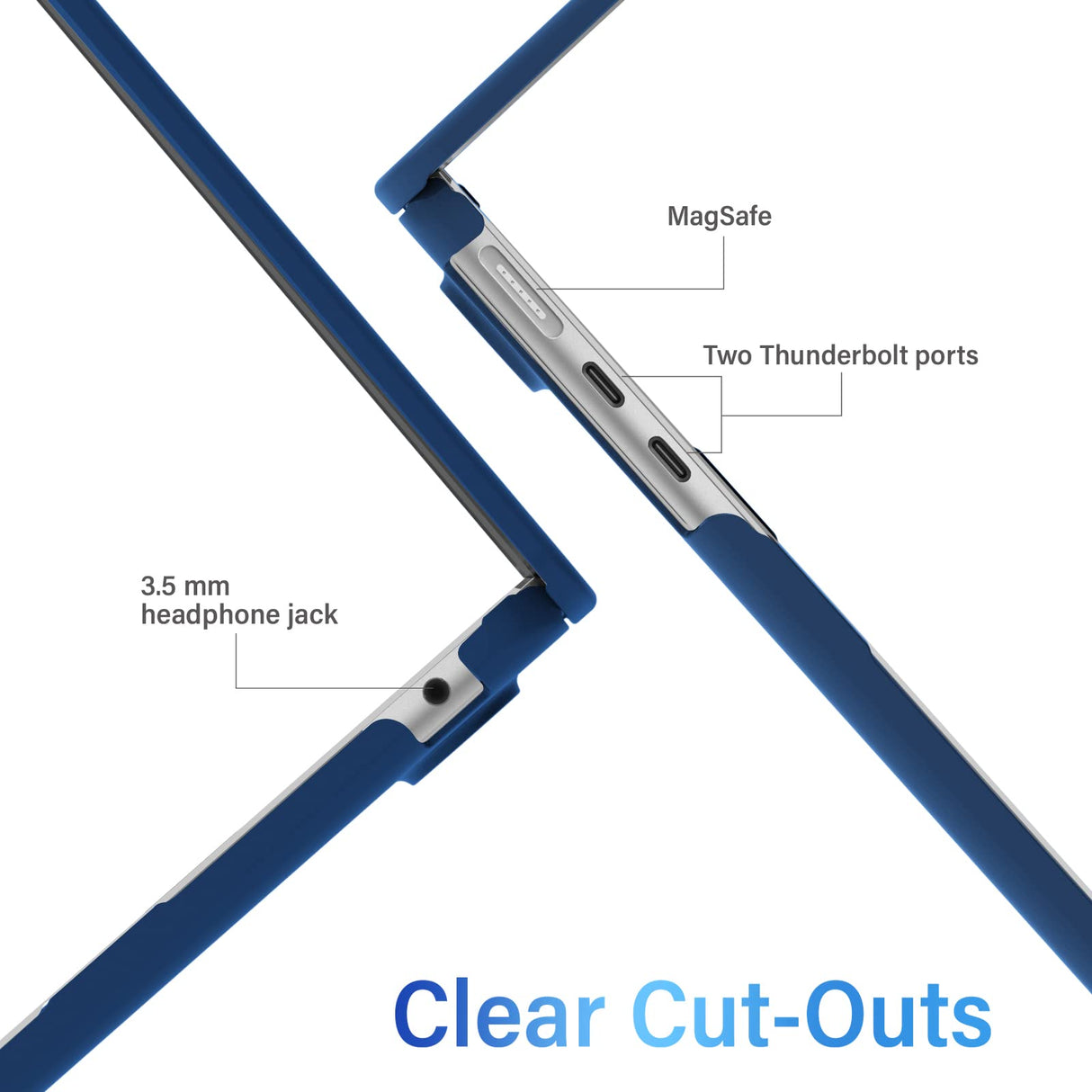 M2 MacBook Air 13 Hard Shell Case & Keyboard Cover - Ocean Blue, Model A2681