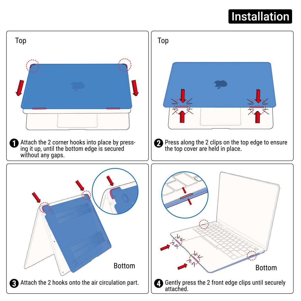 M2 MacBook Air 13 Hard Shell Case & Keyboard Cover - Ocean Blue, Model A2681