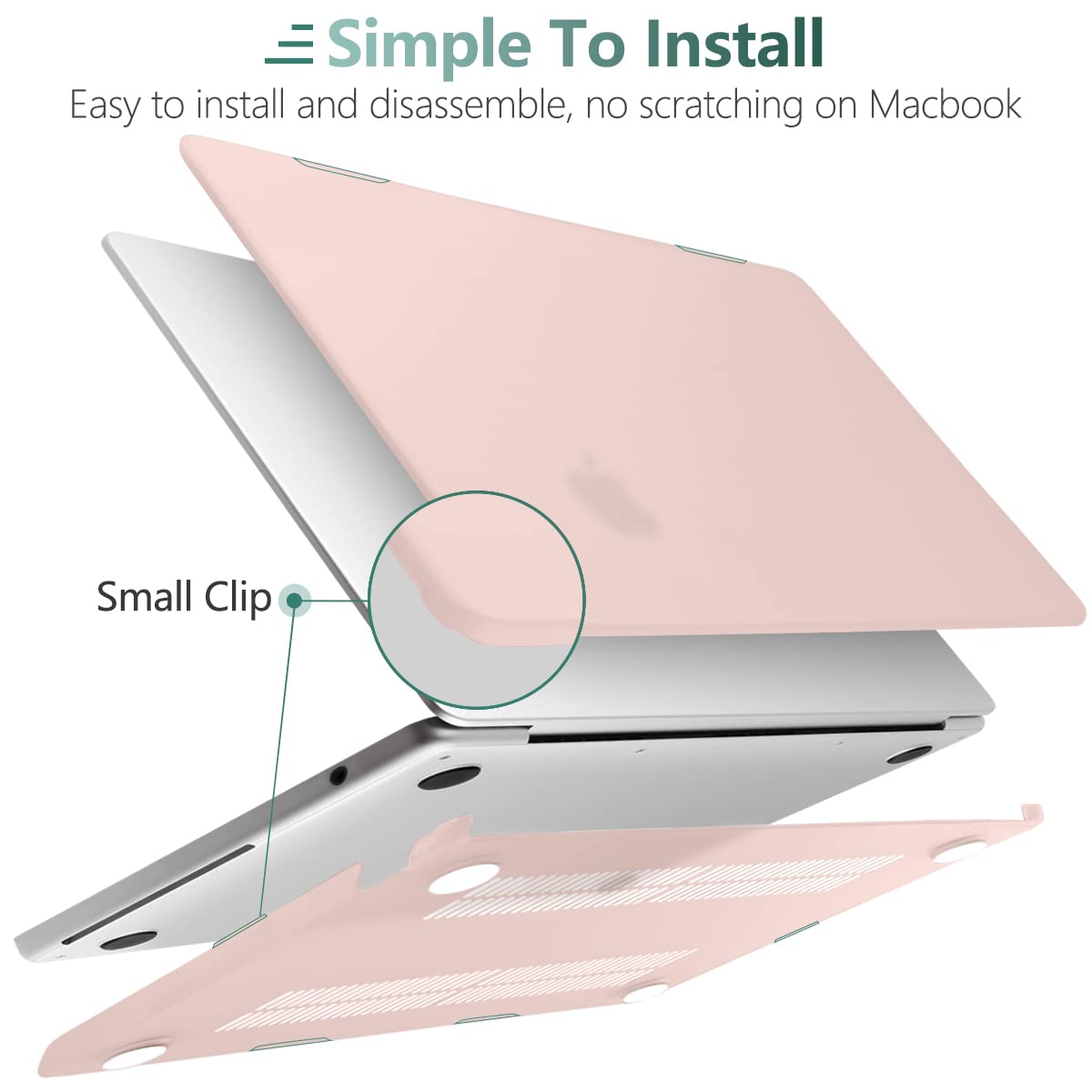 Suitable for 2023 2022 MacBook Air 13 inch case M2 Model A2681 Hard Shell Case Keyboard Cover Sold Pink