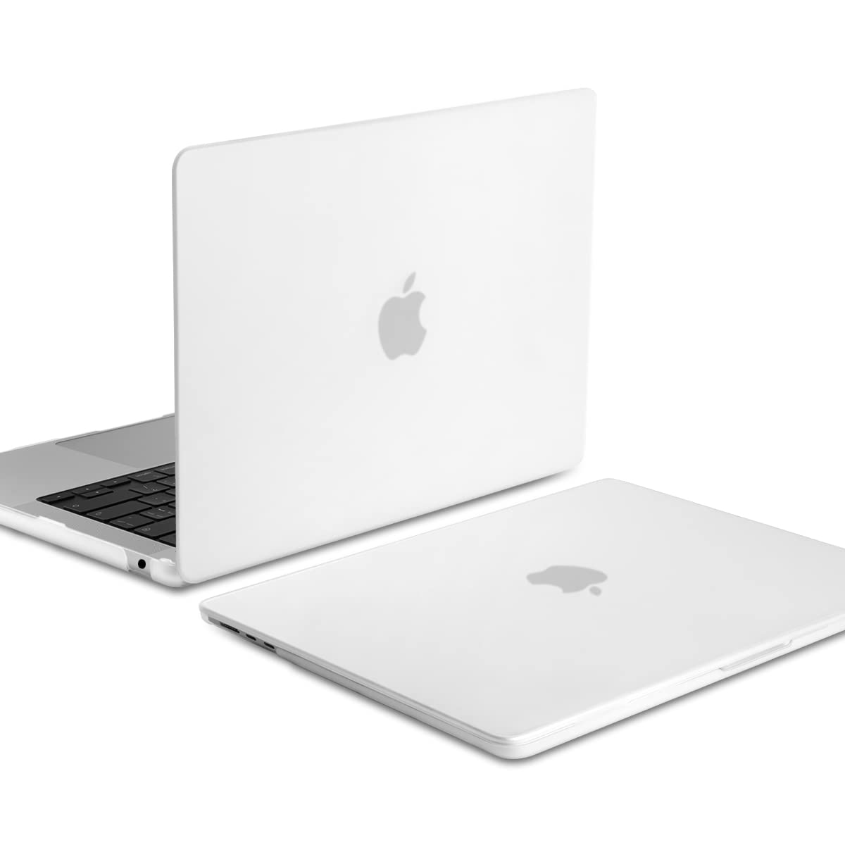 Stylish Hard Shell Case & Keyboard Skin for 2023/2022 MacBook Air 13 M2 A2681 - White