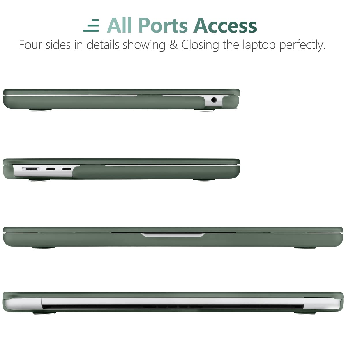 Suitable for 2023 2022 MacBook Air 13 inch case M2 Model A2681 Hard Shell Case Keyboard Cover Midnight Green